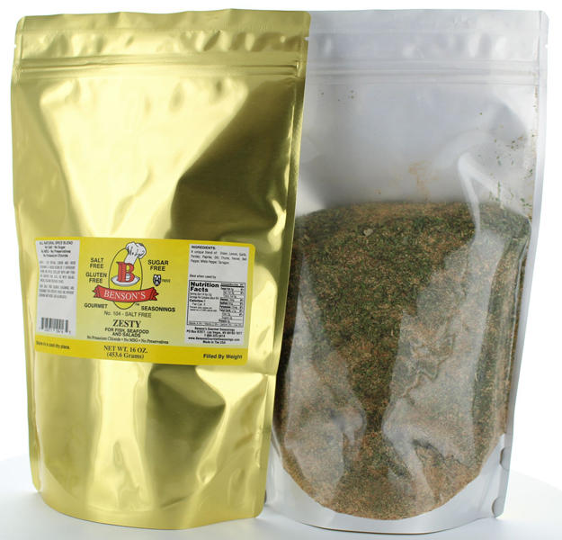 Zesty Lemon & Herb Salt Free Seasoning 1 lb Bag