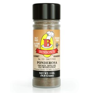 Ponderosa Wild Game Salt Free Seasoning 2 oz Bottle