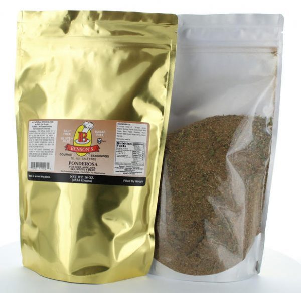 Two packets of Bensons Gourmet Seasonings beef & wild game salt free seasoning.