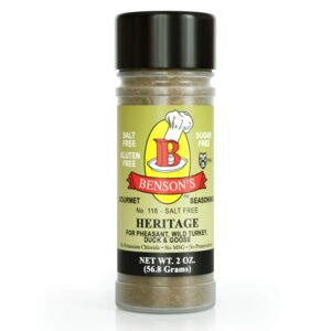 Heritage Game Bird & Poultry Salt Free Seasoning 2 oz Bottle