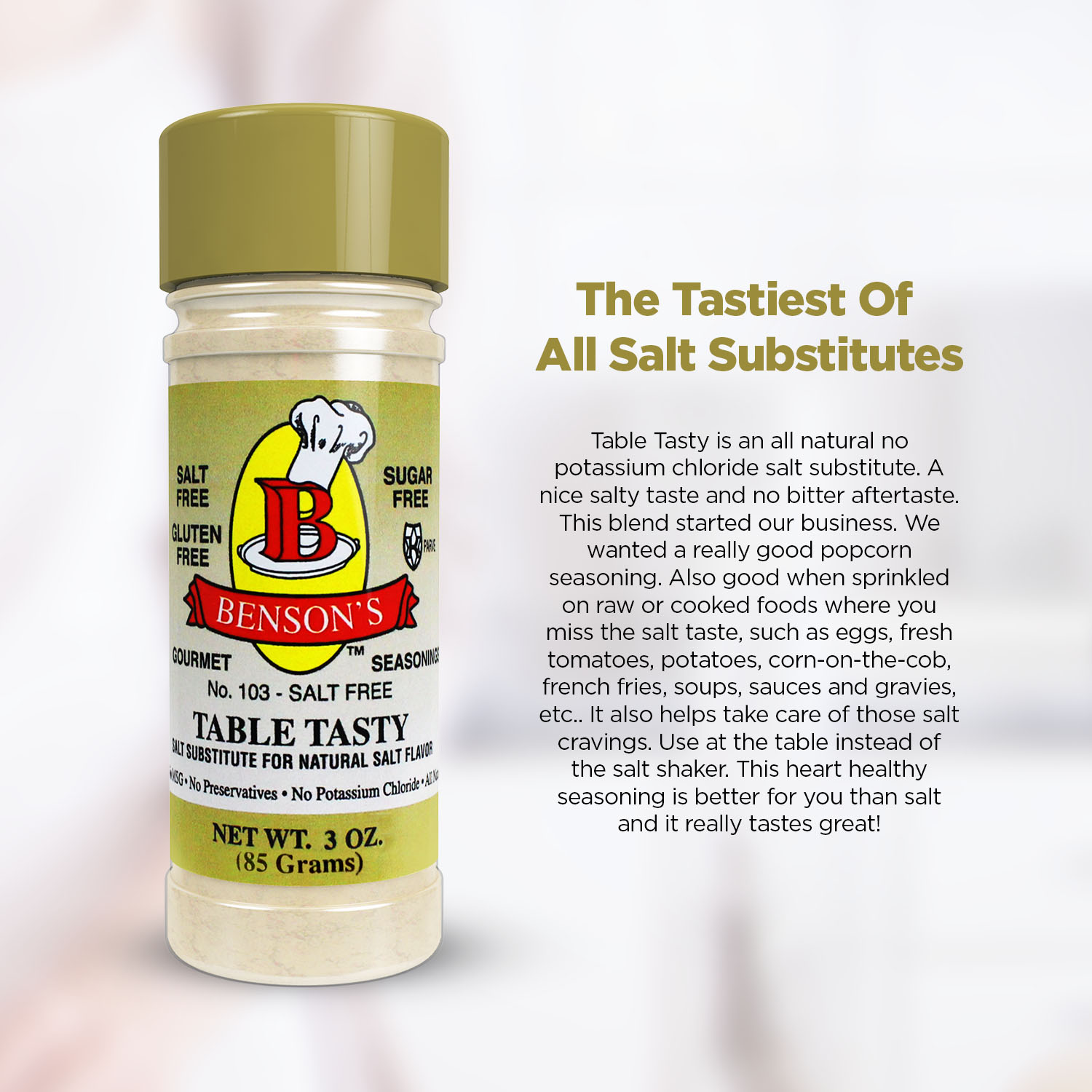 Table Tasty No Potassium Chloride Salt Substitute 3 Pack