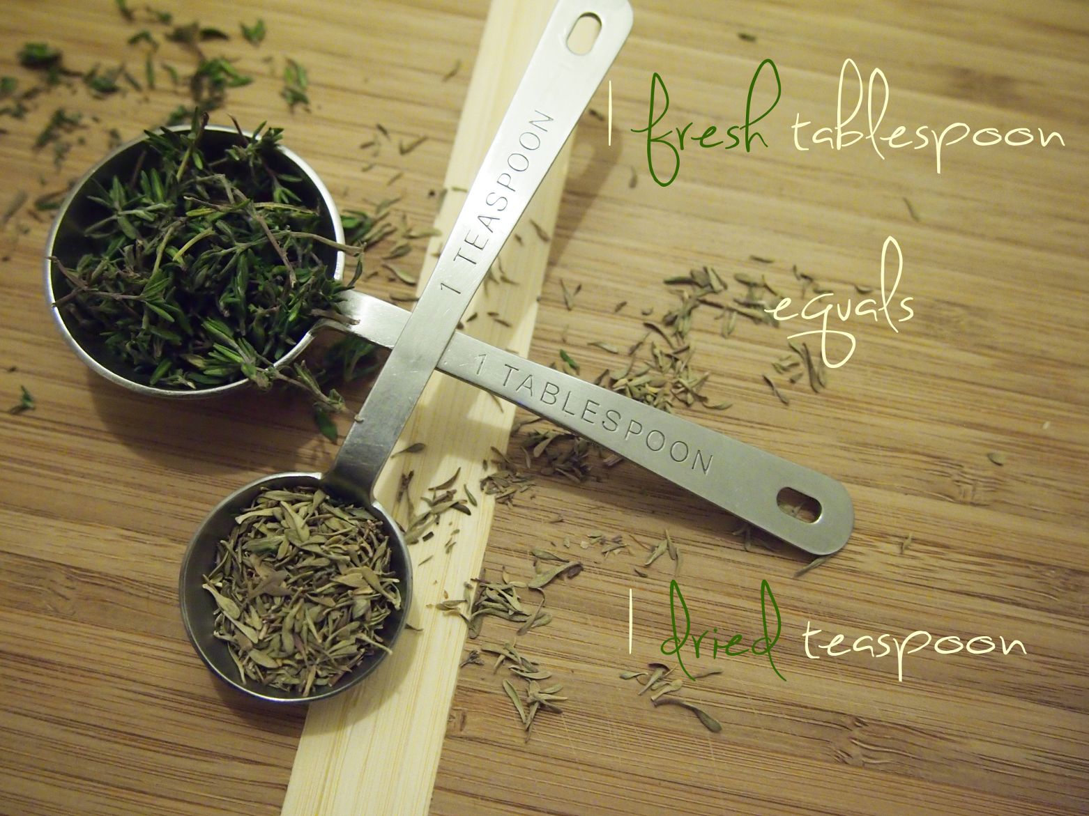 Do you know the rule for substituting fresh herbs for dried? Benson's